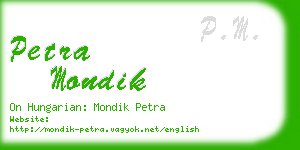 petra mondik business card